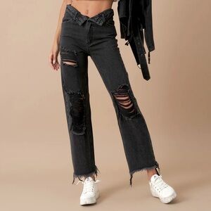 Insane Gene Flip Straight Black Jeans NWT